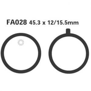 Pastillas de Freno Moto EBC FA028 Yamaha RD 125 D-dx 1973-1975