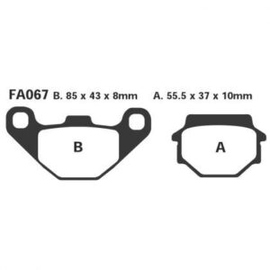 Pastillas de Freno Moto EBC FA067 Aprilia SX 125 SUPERMOTO Desde 2008