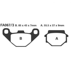 Pastillas de Freno Moto EBC FA067/3 Kawasaki GPZ 500 S 1988-1993