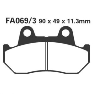 Pastillas de Freno Moto EBC FA069/3 Honda CB 1100 R 1980-1982