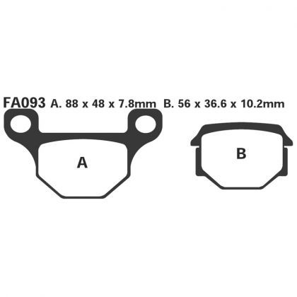 Pastillas de Freno Moto EBC FA093 Aprilia RS4 125/replica (4-takter) 2013-2016