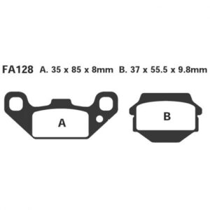 Pastillas de Freno Moto R EBC FA128R Kawasaki KFX 250 MOJAVE (us-modell: KSF250) 1989-2004