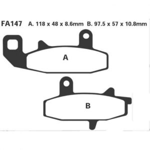 Pastillas de Freno Moto R EBC FA147R Suzuki DR 650 R/ru 1990-1991