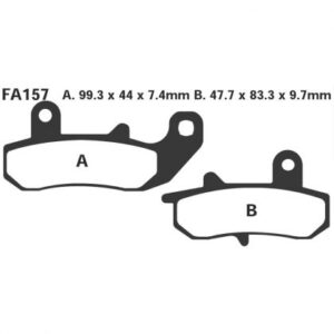 Pastillas de Freno Moto EBC FA157 Suzuki DR 600 S/r(u)/dakar (h-k) 1986-1989