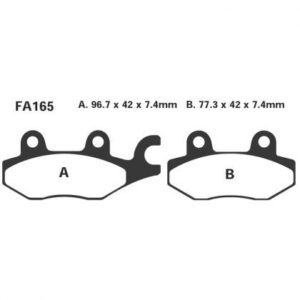 Pastillas de Freno Moto TT EBC FA165TT Yamaha XTZ 750 SUPER Ténéré 1989-1997