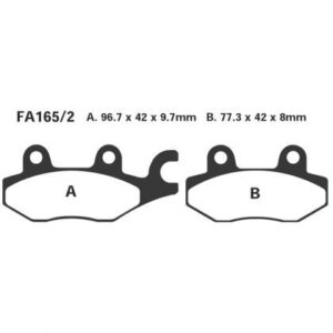 Pastillas de Freno Moto TT EBC FA165/2TT Yamaha XTZ 750 SUPER Ténéré 1989-1997