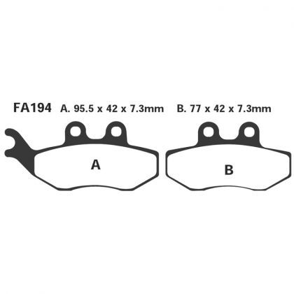 Pastillas de Freno Moto Sinterizadas EBC FA194HH Aprilia ETX 125 ENDURO 1998-2003