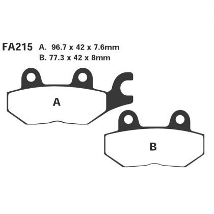 Pastillas de Freno Moto Sinterizadas EBC FA215HH Kawasaki NINJA 125 (euro 4/5) Desde 2019