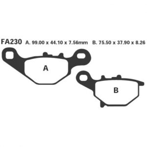 Pastillas de Freno Moto R EBC FA230R Kawasaki KMX 125 1986-2003