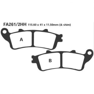 Pastillas de Freno Moto Sinterizadas EBC FA261/2HH Honda F6C GOLD WING 2014-2016