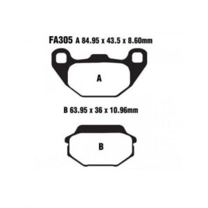 Pastillas de Freno Moto TT EBC FA305TT Kymco MXER 50 Desde 2003