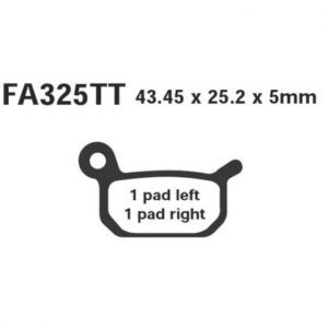 Pastillas de Freno Moto TT EBC FA325TT Ktm 65 SX 2019-2023