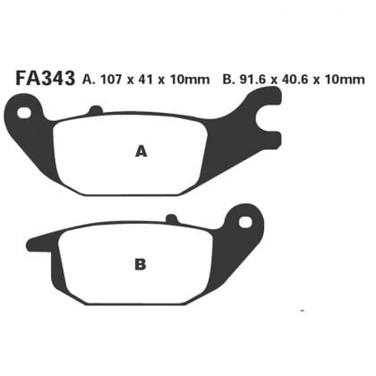 Pastillas de Freno Moto EBC FA343 Honda CBR 125 R 2004-2006