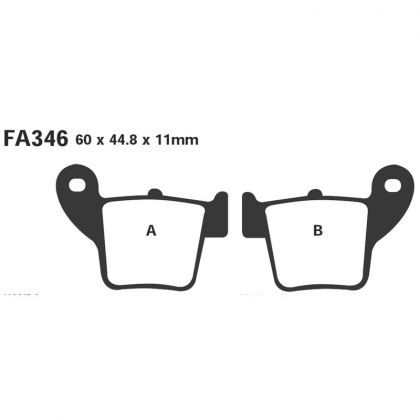 Pastillas de Freno Moto TT EBC FA346TT Honda CR 250 R CROSS (wettbewerbsmaschine) 1981-1987