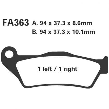 Pastillas de Freno Moto EBC FA363 BMW HP2 ENDURO 2005-2008