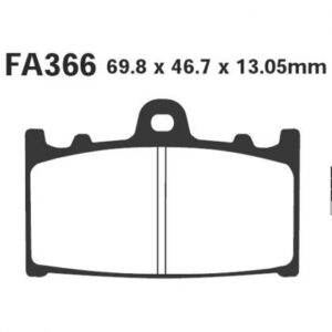 Pastillas de Freno Moto TT EBC FA366TT Suzuki C 1500 INTRUDER (vl 1500) 2005-2009