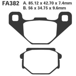 Pastillas de Freno Moto EBC FA382 Aprilia MX 125 SUPERMOTO 2004-2007