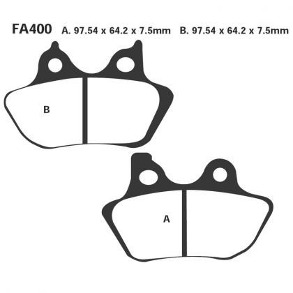Pastillas de Freno Moto EBC FA400 Harley-davidson CVO Screamin' EAGLE ROAD KING (110 Cui) 2007-2008