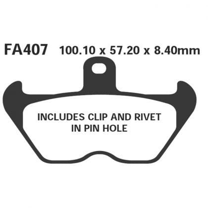 Pastillas de Freno Moto Sinterizadas EBC FA407HH BMW Moto K 1 1989-1993