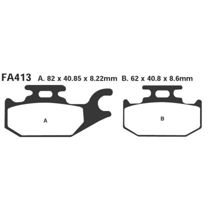 Pastillas de Freno Moto R EBC FA413R Suzuki Lt-a 700 X KING QUAD 2005-2007