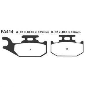 Pastillas de Freno Moto TT EBC FA414TT Suzuki Lt-a 700 X KING QUAD 2005-2007