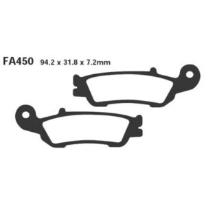 Pastillas de Freno Moto TT EBC FA450TT Yamaha TY 250 1978-1981