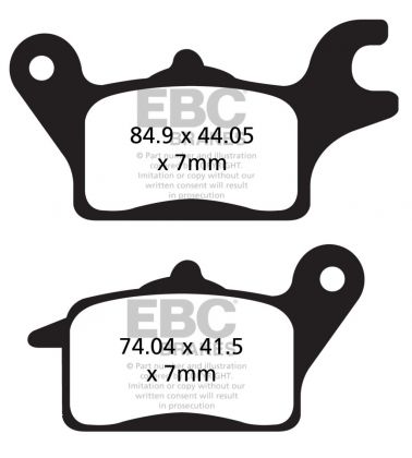 Pastillas de Freno Moto EBC FA691 Honda SUPER CUB C125 ABS 2019-2021