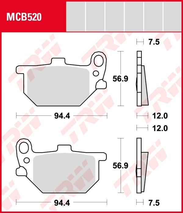 Pastillas de Freno TRW MCB520 Yamaha XV 1000 SE (midnight Special) 1983-1985