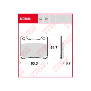 Pastillas de Freno Sinterizadas Touring TRW MCB530SH Yamaha BT 1100 BULLDOG 2001-2004