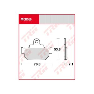 Pastillas de Freno TRW MCB550 Suzuki GZ 125 MARAUDER 1998-2007
