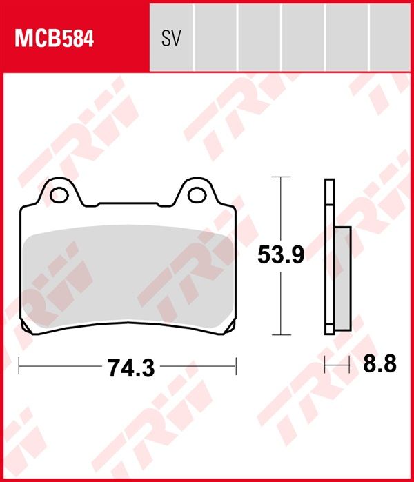 Pastillas de Freno TRW MCB584 Yamaha FJ 1200 1988-1990