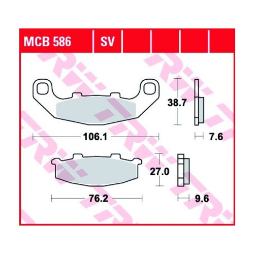 Pastillas de Freno Trw Suzuki Rgv 250 Post. — MCB586SV