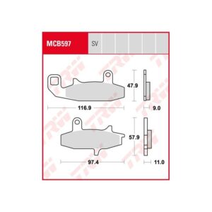 Pastillas de Freno Trw Suzuki Dr650/750/800ant. — MCB597SV