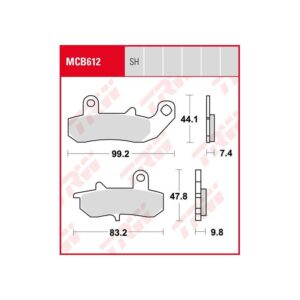Pastillas de Freno Trw Suzuki Dr650/750/800post. — MCB612SH
