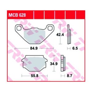 Pastillas de Freno Trw Aprilia Mx 125 Post.