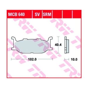 Pastillas de Freno Sinterizadas Racing Metal TRW MCB640SRM Yamaha YP 400 MAJESTY 2004-2015