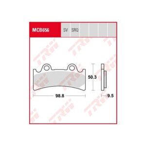 Pastillas de Freno Trw Srq Circuito y Entrenos Yamaha Yfz750 Rr...