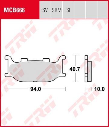 Pastillas de Freno Trw Yamaha Fz6/fazer 600ant. Abs - Mt03 660 Ant.