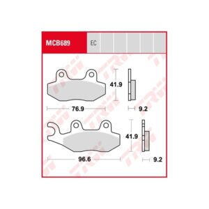 Pastillas de Freno TRW MCB689 Honda CA 125 REBEL 1995-2001