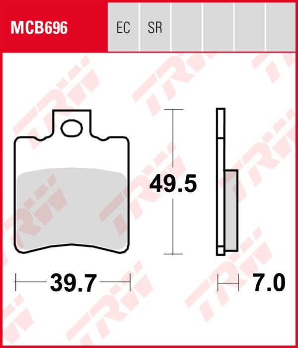 Pastillas de Freno TRW MCB696 Aprilia Gulliver 50 AC 1995-1999