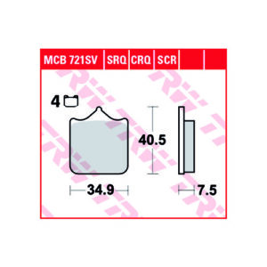 PASTILLAS SINTER TRW SWM RS125/GRAN MILANO