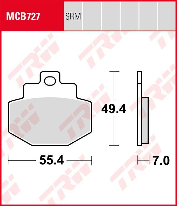 Pastillas de Freno Sinterizadas Racing Metal TRW MCB727SRM Vespa 946 125 3V 2013-2021