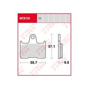 Pastillas de Freno TRW MCB729 Kawasaki Zx-7rr NINJA 1996-1999
