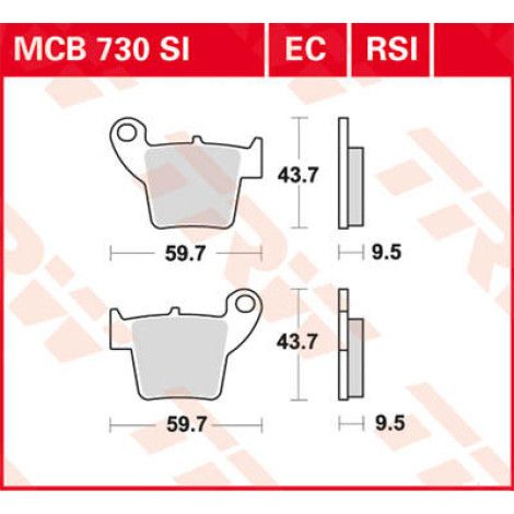 PASTILLA SINTER OFFROAD MCB730SI TRW
