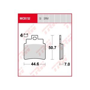 Pastillas de Freno Trw Scooter MCB732LC Juego de 4