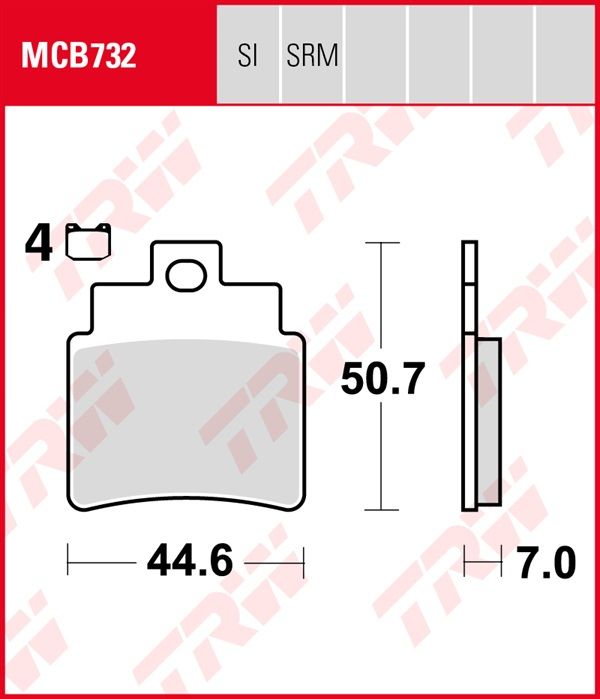 Pastillas de Freno Sinterizadas Racing Metal TRW MCB732SRM Kymco GRAND DINK 250 2000-2006