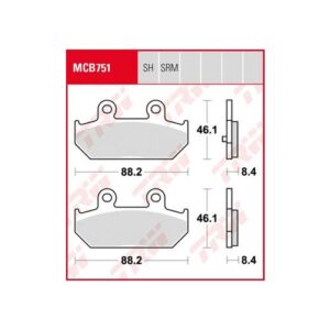 Pastillas de Freno Trw Scooter Suzuki Burgman650 03-07 Pos.c/pern...