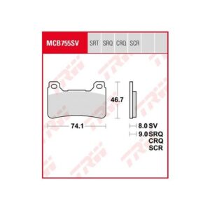 Pastillas de Freno Trw Srq Circuito y Entrenos Honda Cbr600/1000rr...