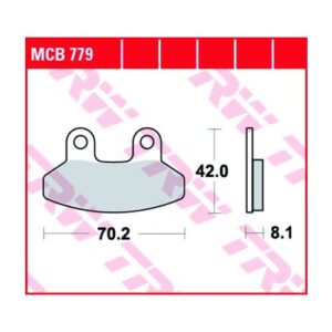 Pastillas de Freno TRW MCB779 Sym JOYRIDE 125 EVO Desde 2012