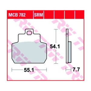 Pastillas de Freno Sinterizadas Racing Metal TRW MCB782SRM Piaggio MP3 125 2006-2013